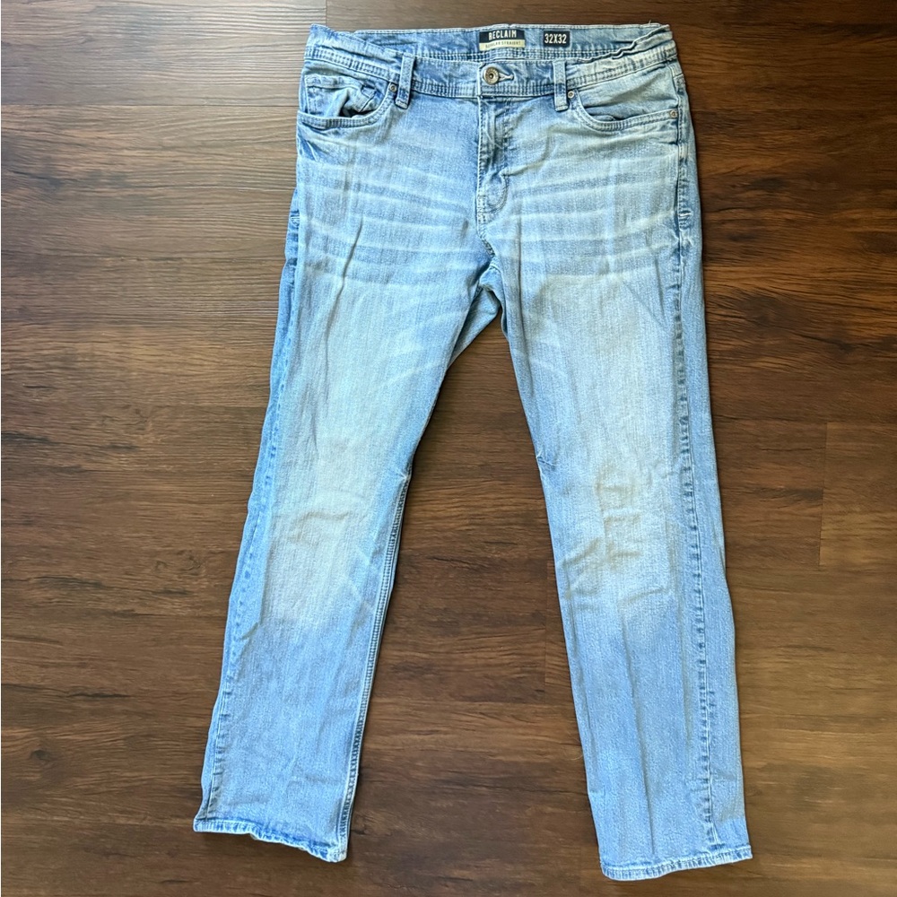Reclaim Men’s Regular Straight Light Wash 32x32 Jeans‎